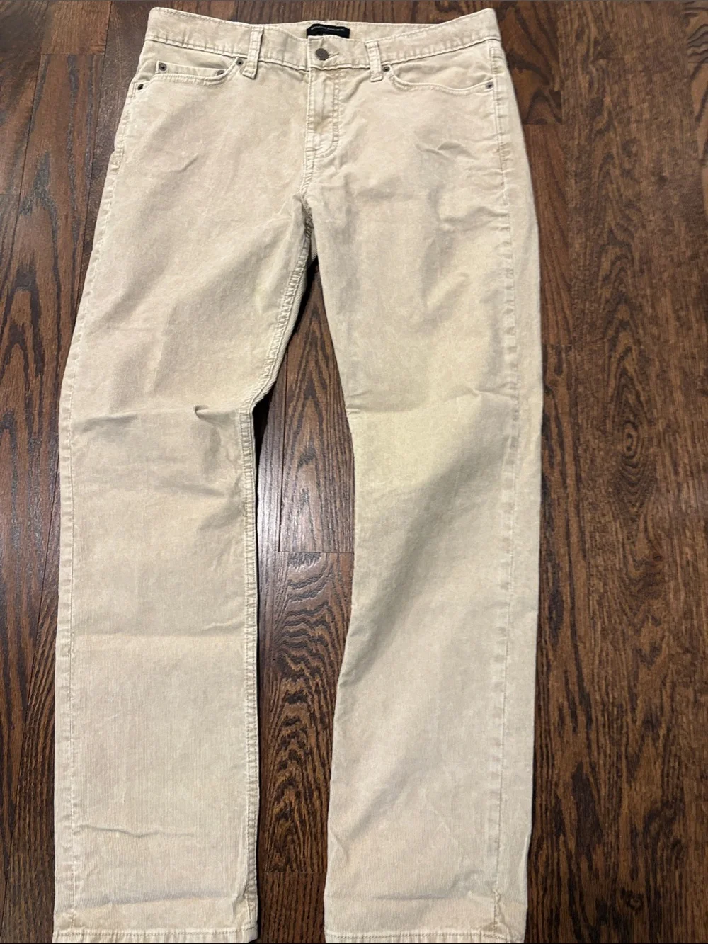 Banana Republic Men's Beige Straight-Leg Corduroy Pants Sz 33